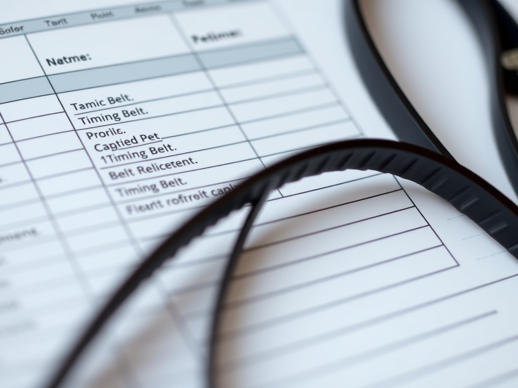 차량 정비 기록부에 꼼꼼하게 기록된 소모품 교체 내역